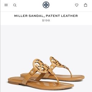Tory Burch Miller Sandal, Paten Leather